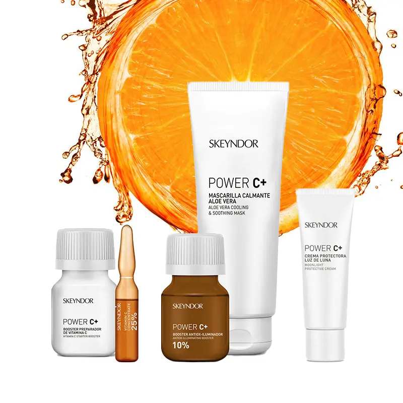 Productos del tratamiento Skeyndor Power C+ con vitamina C, granada y açaí