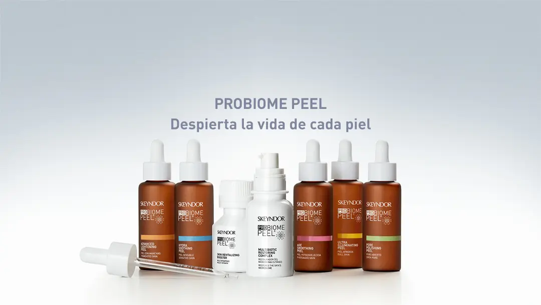 Los cinco peelings de la línea Skeyndor Probiome Peel